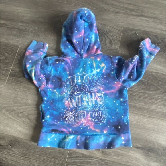 Disney Parks Childrens Galaxy Full Zip '2017' Hoodie/Sweatshirt-Blue-XXS-GUC - Picture 8 of 9